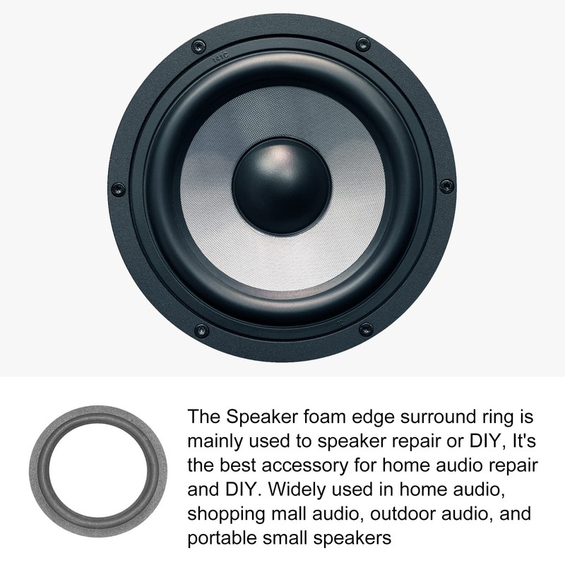 Rebower Speaker Foam Edge Surround Ring Rubber Perforated Subwoofer Ring