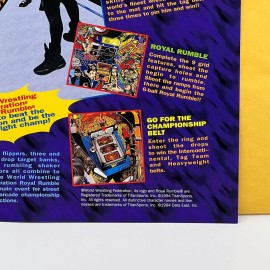 Data East WWF Royal Rumble Pinball Flyer Original 90s Promo Game Art Vintage WWE