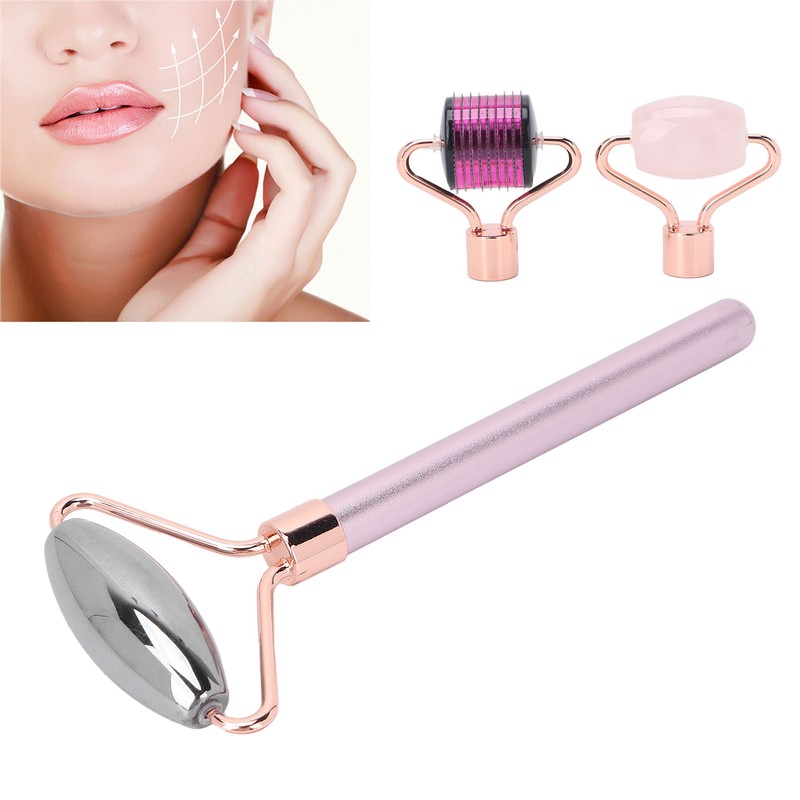 3‑in‑1 Face Roller Set Skin Lifting Smoothing Terahertz Gua Sha