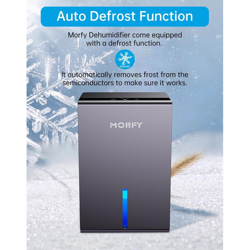 MORFY Dehumidifier, Small Dehumidifier for Bedroom Bathroom RV with Auto