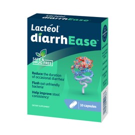 Lactéol DiarrhEase- a Safe, Drug Free and Clinically Tested Postbiotic Strain That Helps Soothes Occasional Digestive Upset and Shortens The Duration of Occasional Diarrhea, 10 Count
