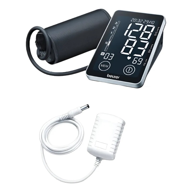 Monitor De Presin Arterial Bm58 Y Adaptador De Corriente Negro