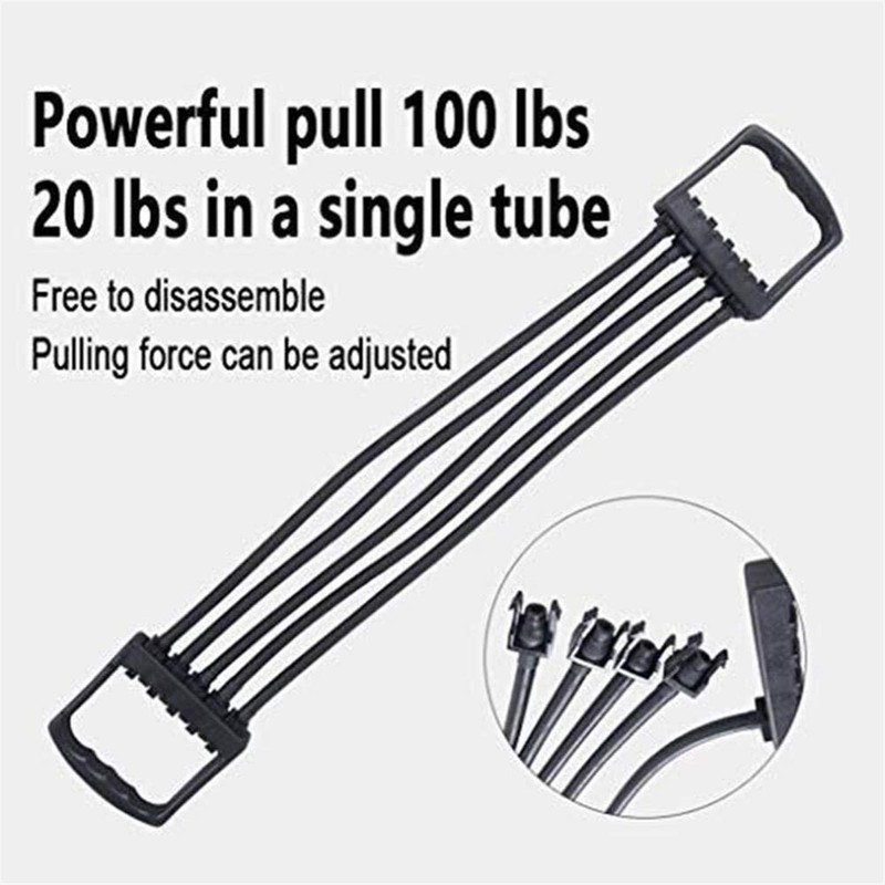 Chest Expander Chest Exerciser for Men - 5 Fitness Tube