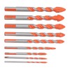 9Pcs Masonry Drill Bits Set Cemented Carbide Industrial Strength Carbide