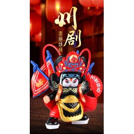 Chinese Traditional Chuan Drama Face Doll (Black)