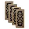 Decor Grates (4-Pack) SPH410-A Scroll Design Floor Register, 4x10 Inches,