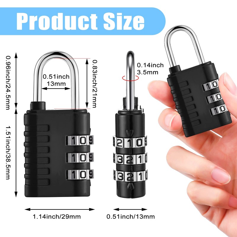 Kenning 24 Pack Combination Lock 3 Digit Outdoor Padlock Locker