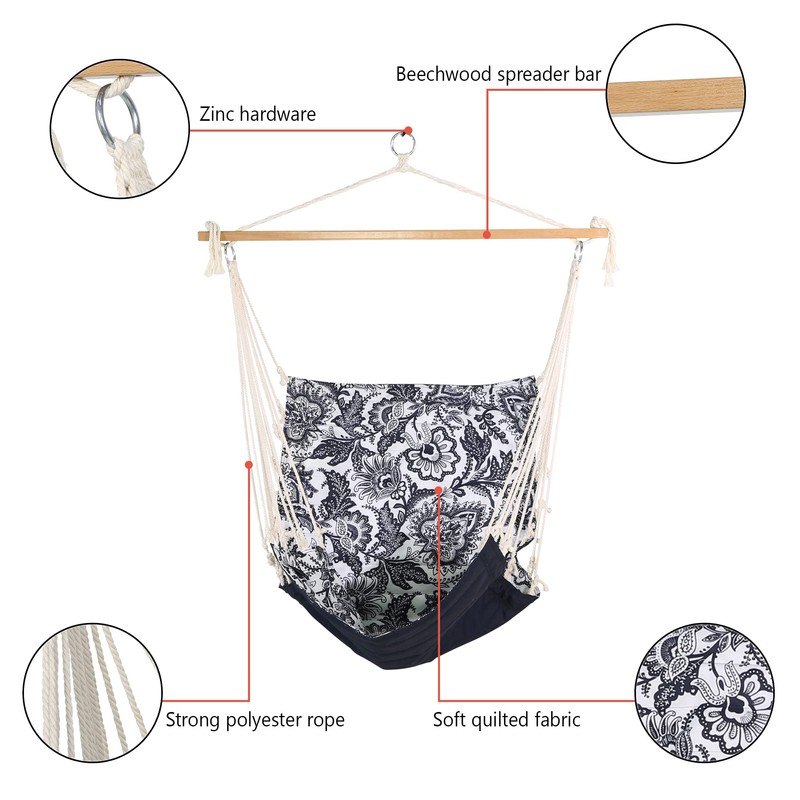 Classic Accessories for Vera Bradley Water-Resistant Chair Hammock, Java Navy