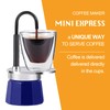 MVPLUE-Mini Express Swiss Single Tube Moka Pot Aluminum Blue，Moka Set