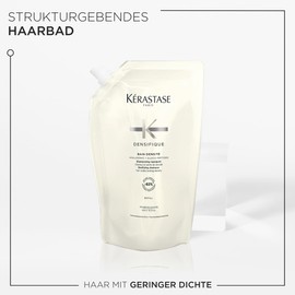 Kérastase Densifique Shampoo for Fine and Thin Hair, Thickening and Plumping Hair Bath, Bain Densité, 500 ml Refill Pack