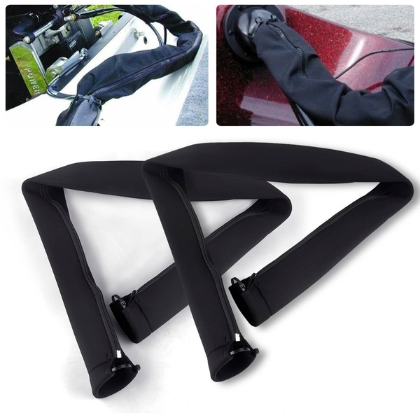 CNRAQR 2PCS 48-Inch Zippered Rigging Sleeve Trolling Motor Sleeve Management