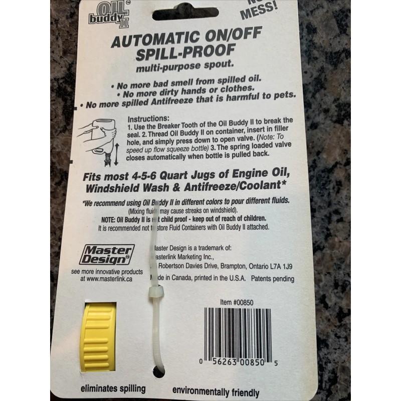 Oil Buddy 2 No-spill Spout. Ideal For Oil And Coolant.