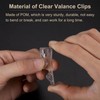 sourcing map 12Pcs 64mm Clear Valance Clips, Hidden Window Blind