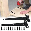 2 Pcs Heavy Duty T Hinges with Mounting Screw, 8
