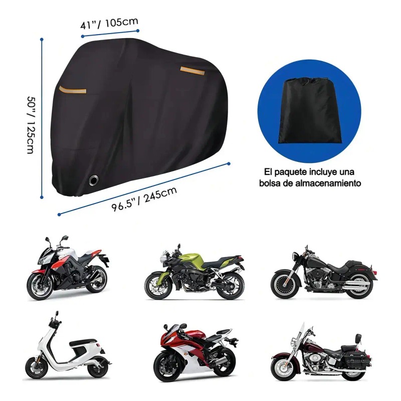 Funda Motocicleta Impermeab Grueso Cubiertas Para Moto