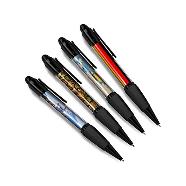 DV DESIGN Set of 4 Germany Black Ballpoint Pens -