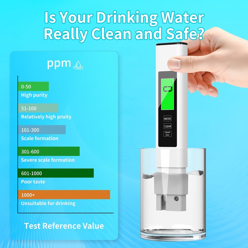 4-in-1 tds Meter Digital Water Tester - TDS/EC/Temperature（ °C /