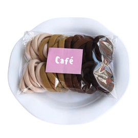 100pz 4cm Donas Ligas Scrunchies para Cabello Sin Costura | Lazos de Pelo de Algodón para Coleta | Accesorios para el Cabello | Niña & Mujer (Café, 100pz)