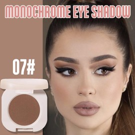 Single Nude Coffee Brown Matte Eyeshadow,Bright High Pigment Intense Monochrome Eye Shadow,Apply Makeup Easily,Matte Pressed Powder Single Eyeshadow,24 Hour Eye Makeup Longwear Waterproof,Blendable
