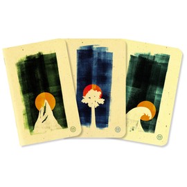 Pocket-sized Gratitude Journals - Rising Set (Manage Stress & Anxiety, Mental Health Support, Self-Care Checklist, Prompts, 3.5" x 5.5", 36 pages)