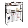 BENTFL Computer Desktop Bookcase, 2-Tier Desk Hutch, Multipurpose Countertop Storage