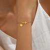 Jewigo Cross Bracelet for Women Dainty 18K Gold Plated Cross