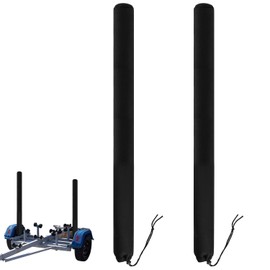 Lyreh 2pcs Trailer Guide Poles Covers, 2.36x47.24in Heavy-Duty Neoprene Marine Guide Pole Cover for Jet Ski Boat Sailboat Trailer(Black)