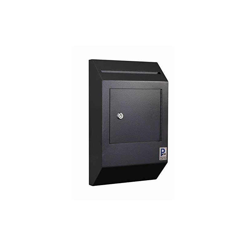 Protex Drop Box Security Lock Box (WDB-110)-Black,Heavy duty,Piano hinge, Secure