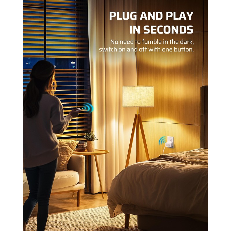 DEWENWILS Remote Control Outlet, Indoor Remote Outlet with 2 Remotes,