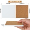 AKOLAFE 25 Sets Sublimation Coasters Blanks with Cork Back Ceramic