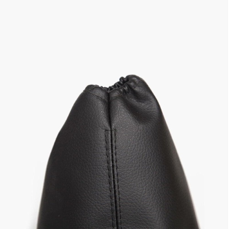 TEAMWILL PU Leather Gear Stick Shift Gaiter Boot Black Cover