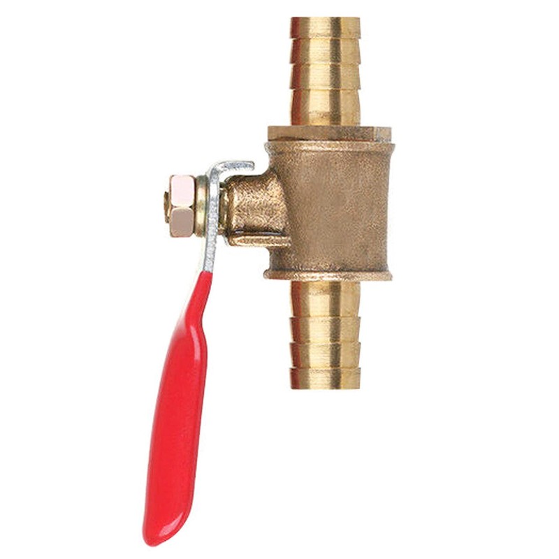 Dapetz ® Brass Ball Valve 8mm Red Lever Inline Hose