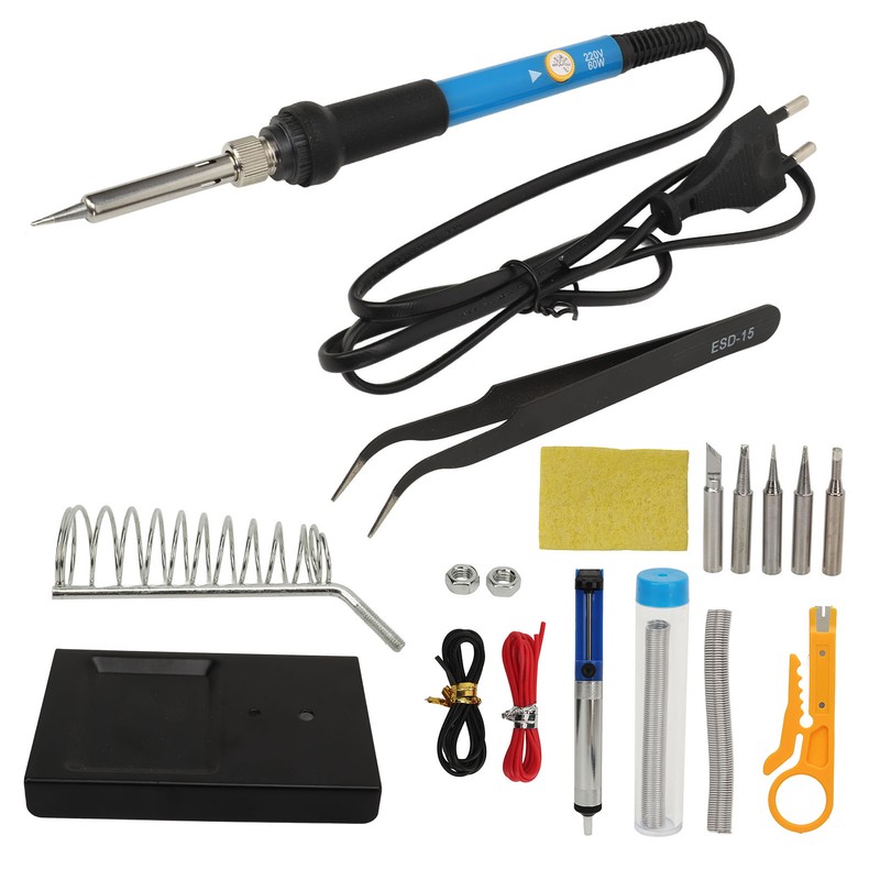 15PCS Set Soldering Iron Set Adjustable Temperature Solder Iron Kit
