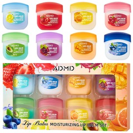 Labial Hidratante, 8PCS Blsamo Labial Seleccin Natural, with Vitamin E and Coconut Oil, Ideal para Labios Secos y Agrietados                          