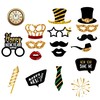 61PCS Happy New Year Decorations 2024 Kit, Black and Gold