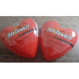 Hot Tamales 2 each  Hot Tamales Cinnamon Candies  Valentine Heart. 0.38oz each-SHIP N 24 HRS