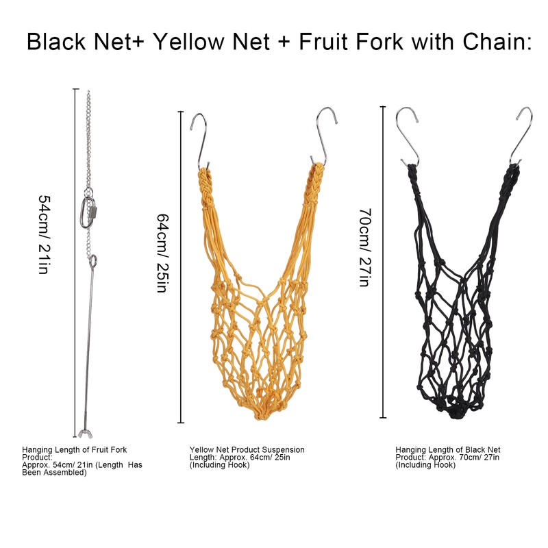 Hanging Feeding Net Bag Poultry Fruit Holder Chicken Cabbage Feeder