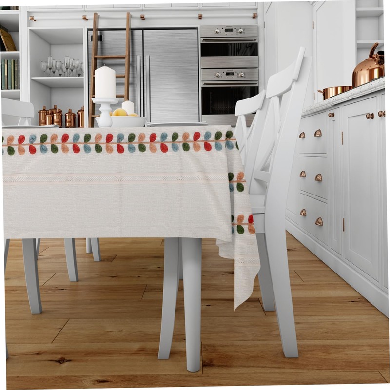 BIUDECO Holiday Party Tablecloth Rectangular Winter Decor Christmas Dinner Table