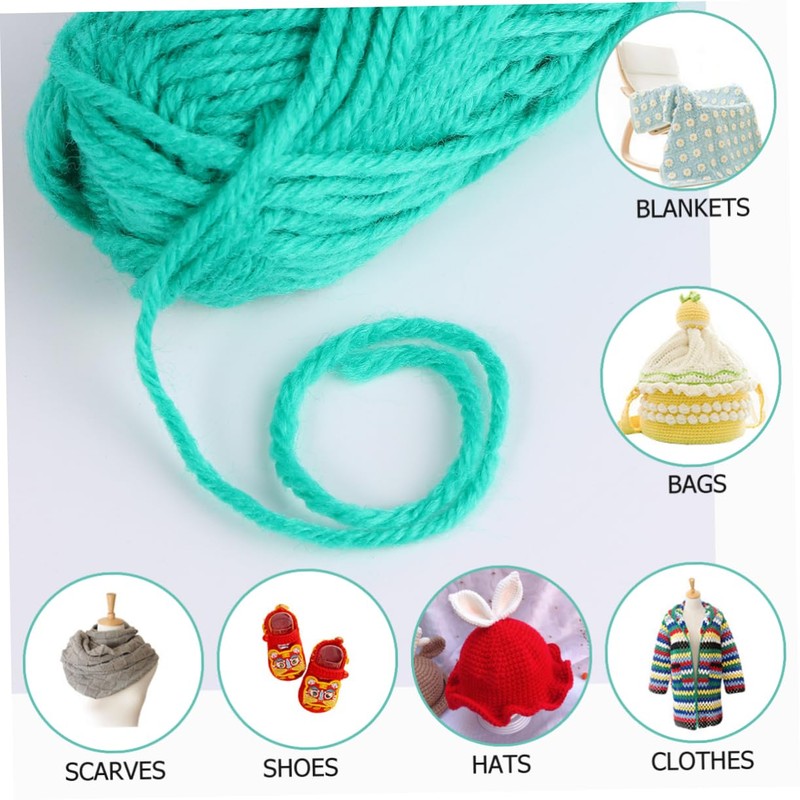 KONTONTY 12Pcs Handmade DIY Knitting Woolen Yarn Soft Durable Craft