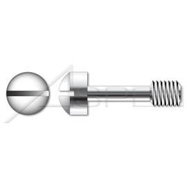 (25 pcs) #4-40 X 7/8", Captive Panel Screws, Style 4, Fillister Head, Slotted Drive, Stainless Steel, Made in U.S.A.