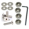 AHC 4mm Countersunk Bolts M4 x 40mm (Including Head) A2 Stainless Steel Socket/Allen Head Csk Bolt/Screws (4 Pack) Free Washers Nuts and Hex Key