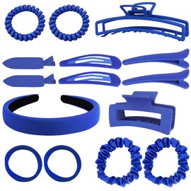 Juego de 15 piezas de accesorios para el cabello, pinzas para el cabello, pinzas de cocodrilo, lazos, flequillo, diadema, aro, mandíbula, grande, mediano, pequeño, tamaño mini, peso ligero,