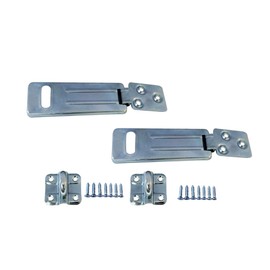 QCAA Security Concealed Hasp & Staple, Steel, 3-1/2", Zinc Plated, 2 Pack, Made in Taiwan