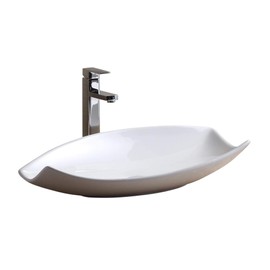 Fine Fixtures Boat Shape (A) Vessel Sink Vitreous ChinaWhite