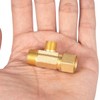 Breezliy Brass Angle Stop Add-A-Tee Valve,3/8-Inch Compression Inlet X 3/8-Inch