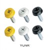 YUVA Number Plate Oversized Screws Plastic Top, Number Plate Screws