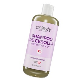 Shampoo De Cebolla Con Biotina 4 En 1 Sin Sal Celesty® 500ml