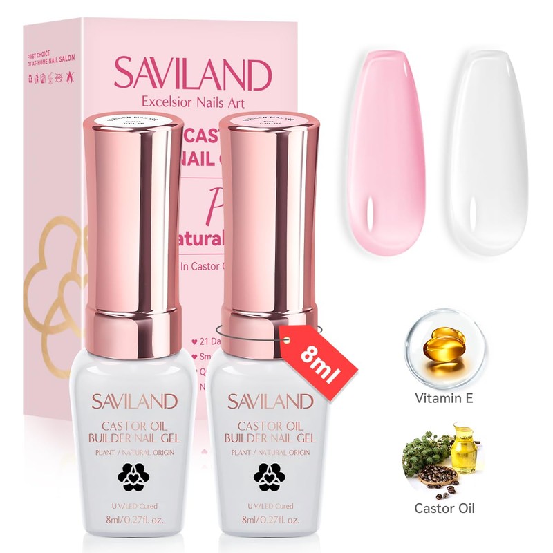 SAVILAND SAVILAND 6PCS Natural Cuticle Oil Pen with Clear Pink