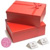 Large Gift Boxes for Presents, 2 Pack 13"x10"x5" Red Gift