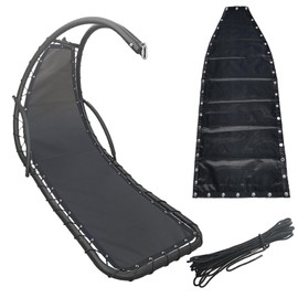 SWFEMWS Replacement Hanging Chair Mesh & Rope Kit – Durability Outdoor/Indoor Chaise Lounge Accessories, 330 lbs Capacity – Compatible with Most Curved Frames (Frame Not Included)